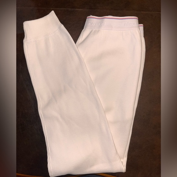 Unisex Alexander Wang Bodywear Joggers in White; Size: M - Picture 8 of 16